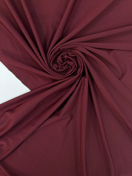 Polyamide Elastane Stretch Knitted Fabric Red Brown