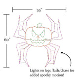 Holidynamics 5.0-ft Lighted Spider Pumpkin Yard Decoration with 240 LEDs