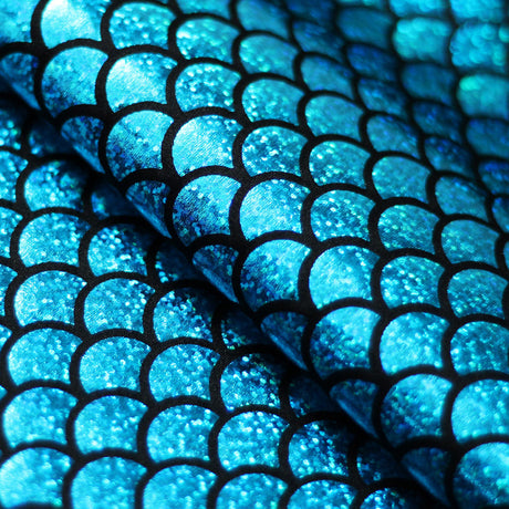Mermaid Hologram Nylon Spandex Fabric - Assorted Colors Hologram Mermaid Fish-Scale, 58/60" Width (1 Yard)
