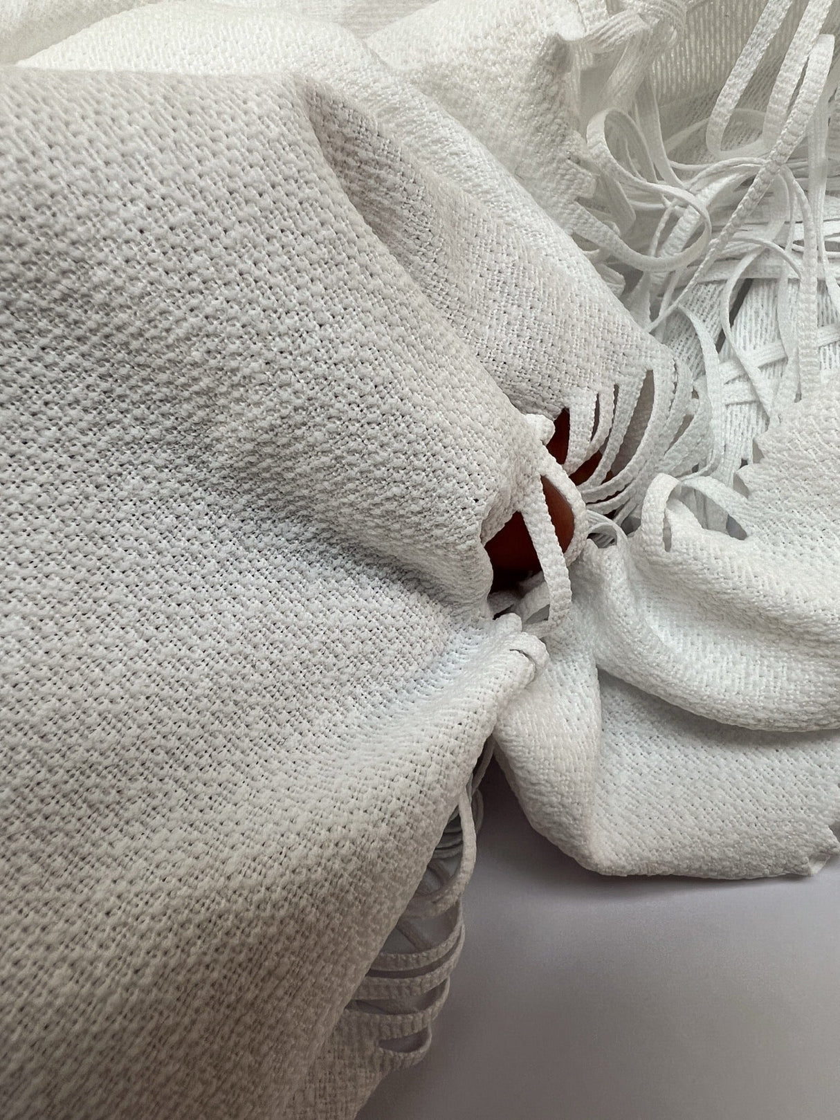 White Polyamide Knitted Fabric