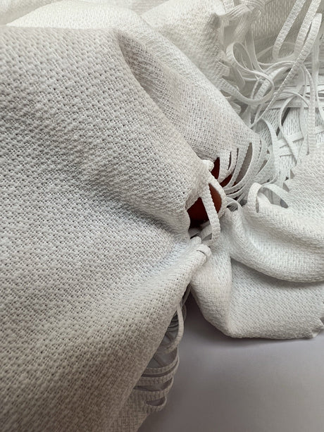 White Polyamide Knitted Fabric