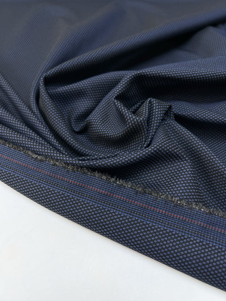 Viscose Polyamide Jacquard Fabric Blue Black Changeant