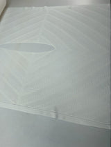 Polyamide Elastane Knitted Fabric White Geometric Print
