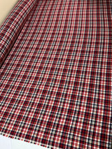 Wool Checked Woven Fabric