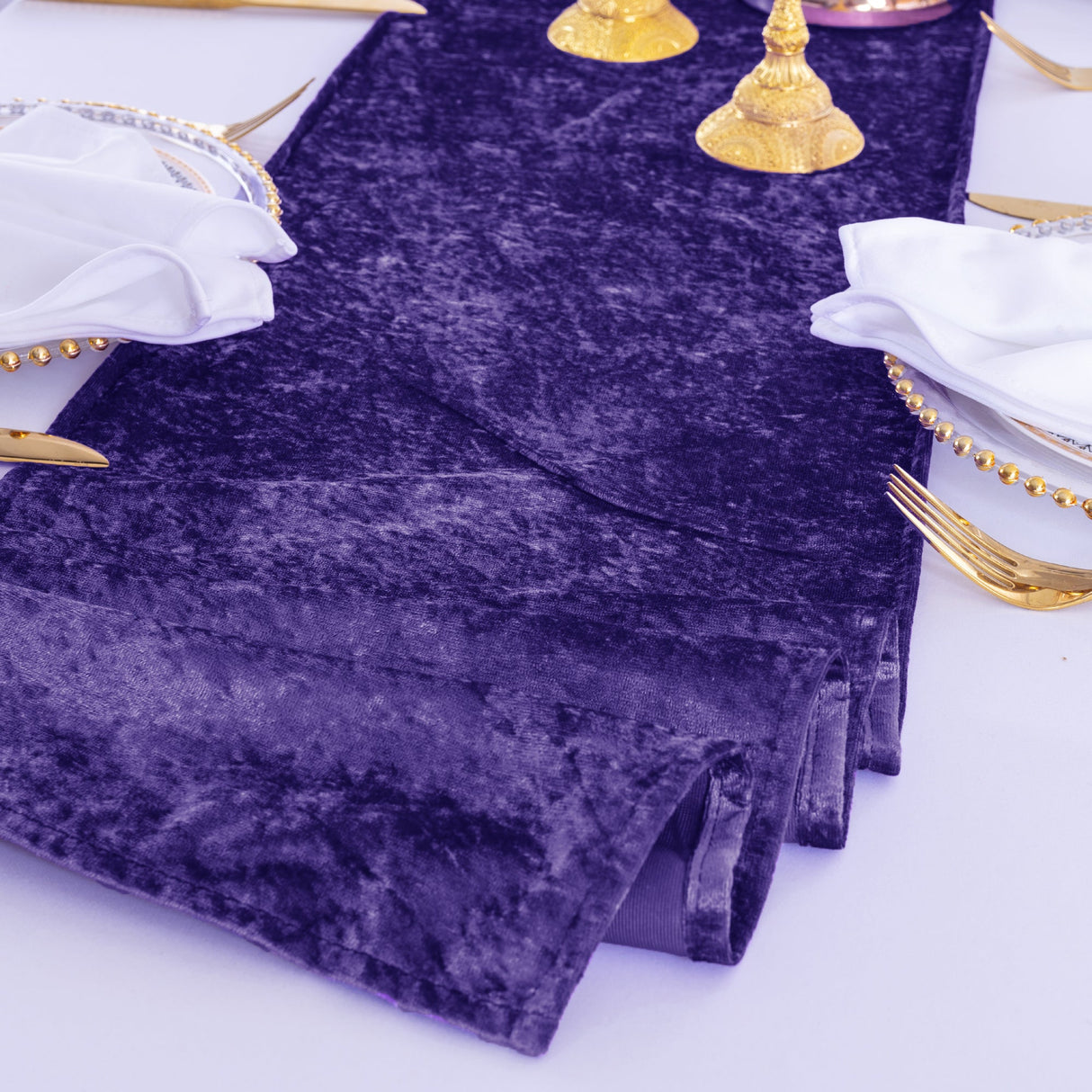 Velvet Table Runner 13x108 Regency Purple
