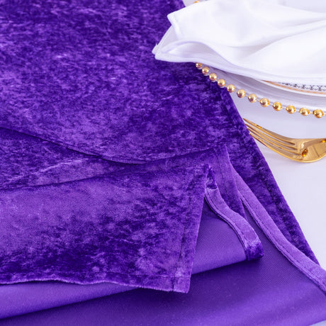 Crushed Velvet Table Runner 13x108 Victoria Lilac