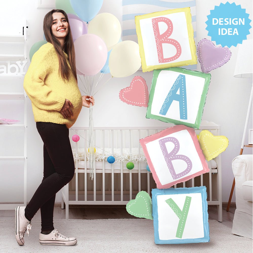 Baby Blocks Foil Balloon 63 Inch