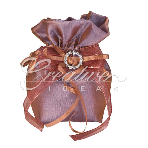3"X5" Two Tone Shimmer Diamond Gusseted Pouch-Sold By 6 Pieces (Indiviually Packed) (Copper)