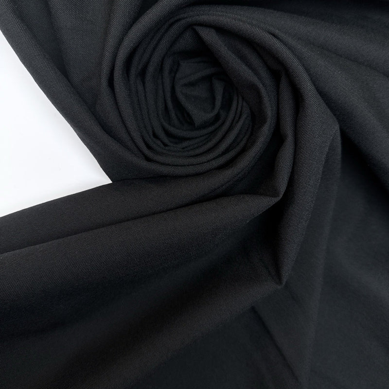Wool Polyamide Suiting Black