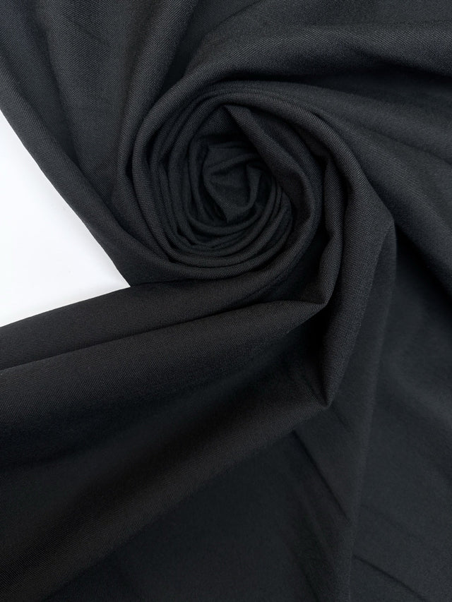 Wool Polyamide Suiting Black