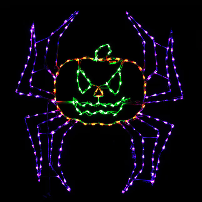 Holidynamics 5.0-ft Lighted Spider Pumpkin Yard Decoration with 240 LEDs