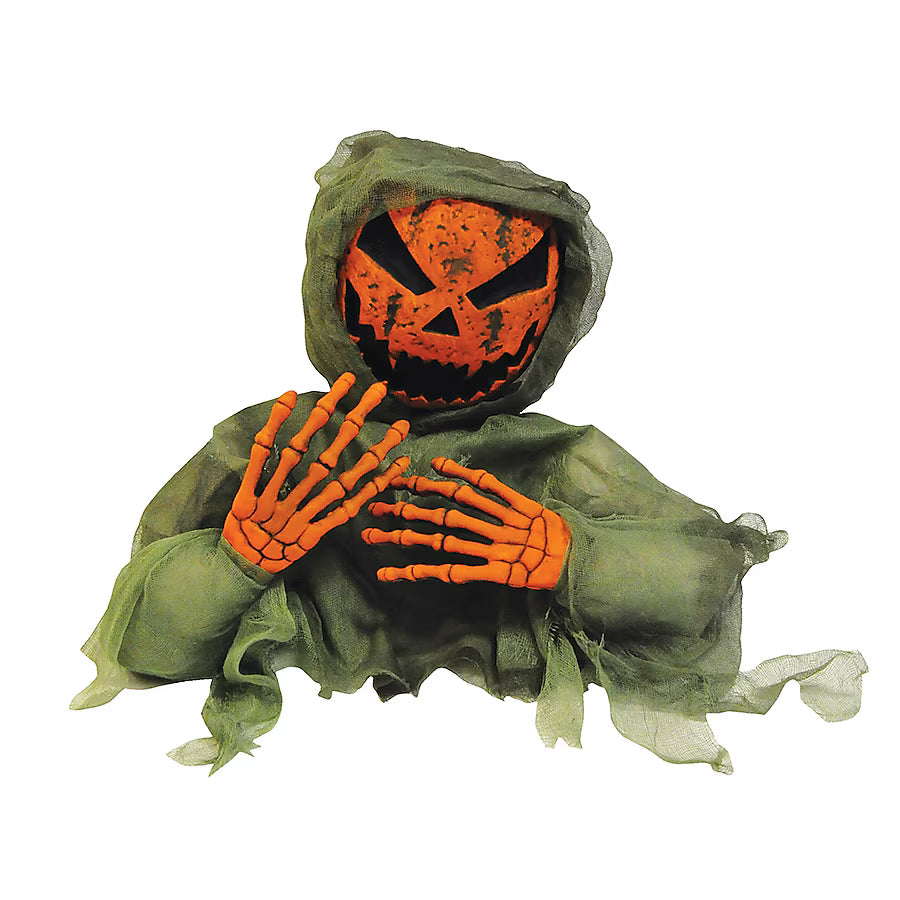 Haunted Living 13-in Freestanding Pumpkin Reaper Figurine Halloween Decoration