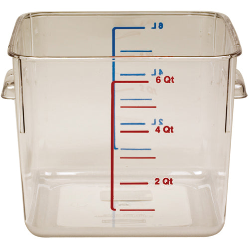 Rubbermaid FG630600CLR Square Storage Container Clear 6 Qt.