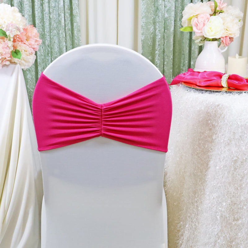 Ruffled Spandex Chair Band Sample