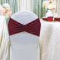 Ruffled Spandex Chair Band Sample Burgundy