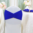 Ruffled Spandex Chair Band Sample 8x13 Royal Blue