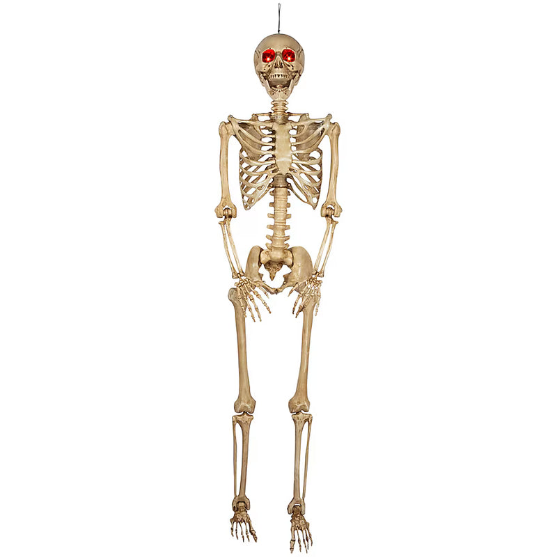 5-ft Hanging Skeleton with Lit Eyes