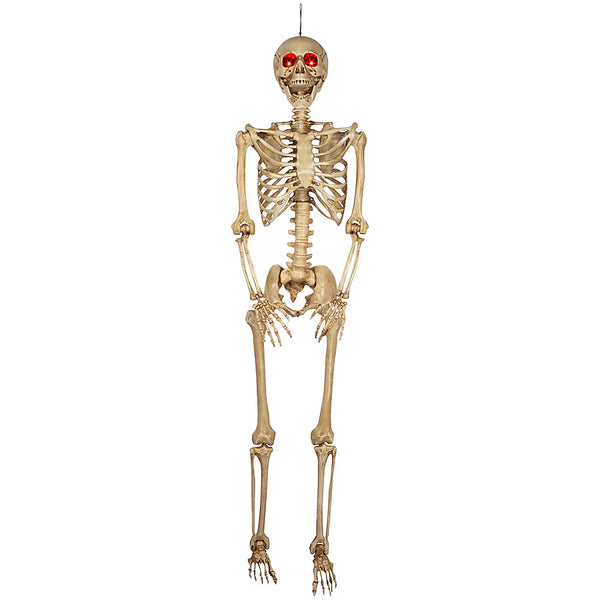 5-ft Hanging Skeleton with Lit Eyes
