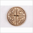 Natural Bone Primitive Pattern 2-Hole Button - 24L/15mm