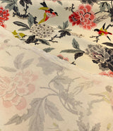 Candid Moment Cotton Fabric - Ebony Floral Birds, 54" Width (1 Yard)