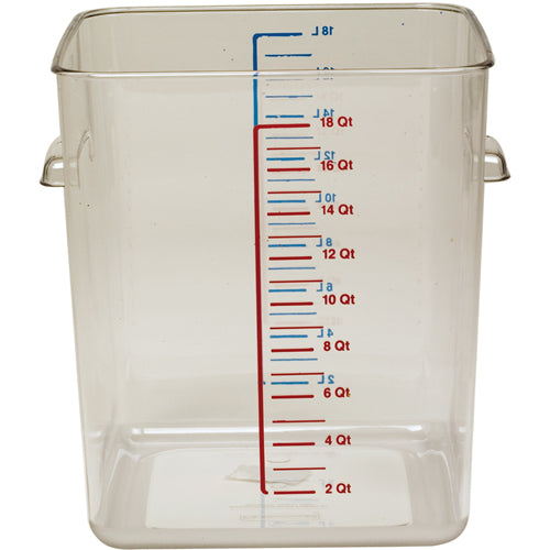 Rubbermaid FG632200CLR Square Storage Container Clear 22 Qt.