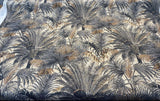Monteverde Noche Cotton Fabric - Gray, Tropical Pattern, 54" Width (By The Yard)