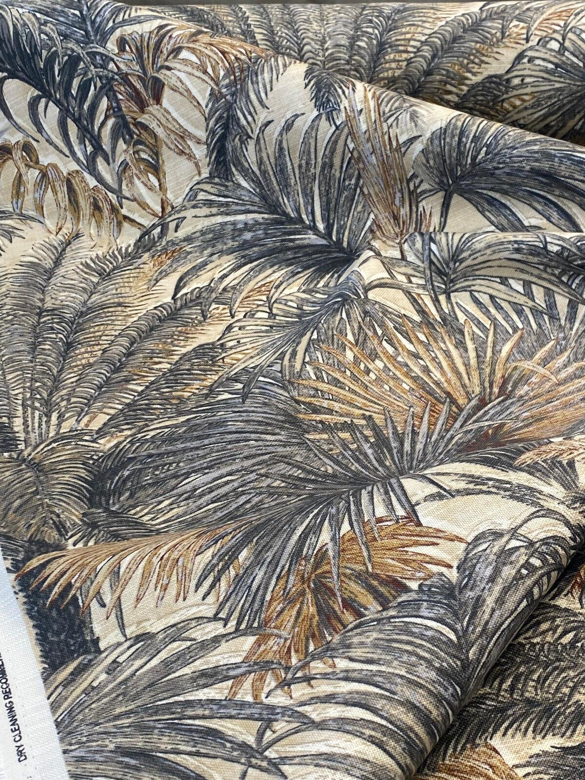 Monteverde Noche Cotton Fabric - Gray, Tropical Pattern, 54" Width (By The Yard)