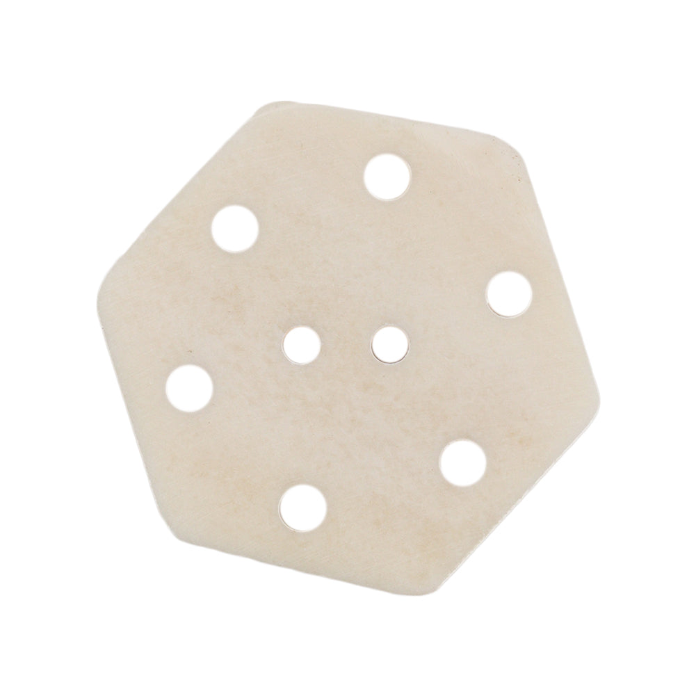 Natural Bone Hexagonal 2-Hole Button - 48L/30.5mm