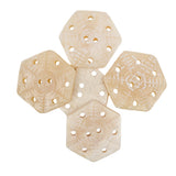 Natural Bone Hexagonal 2-Hole Button - 48L/30.5mm