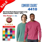 Comfort Colors® Garment-Dyed Heavyweight Crewneck Long Sleeve Pocket T-Shirt