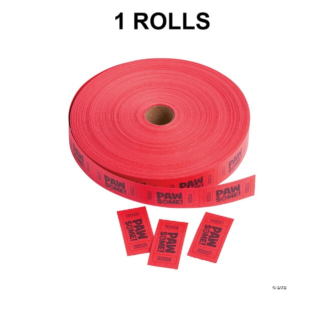 Paw Print Incentive Roll Tickets