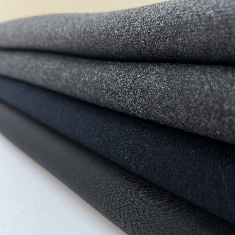 Wool Tweed Gray Black