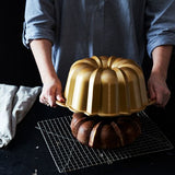 Nordic Ware 12 Cup Anniversary Bundt Pan, Gold