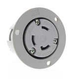 Arrow Hart 6346 Gray Twist Turn Locking Flanged Outlet NEMA L6-30R 30A 250V 2P 3W