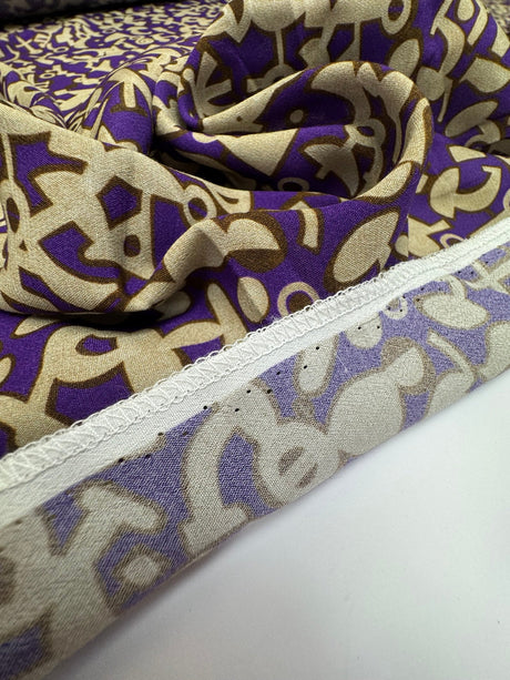 Viscose Staple Abstract Print Fabric