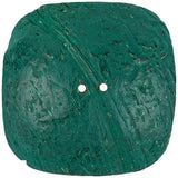Hunter Green and Silver Foiled 2-Hole Coconut Button - 110L/70mm
