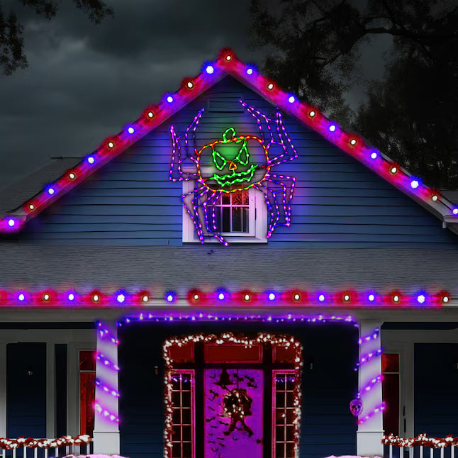 Holidynamics 5.0-ft Lighted Spider Pumpkin Yard Decoration with 240 LEDs