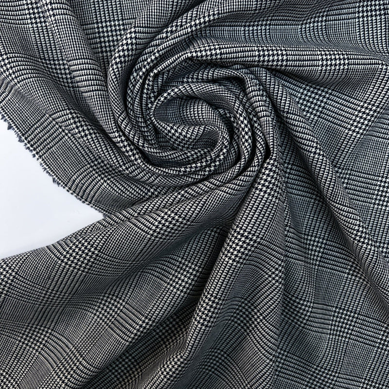 Wool Houndstooth Checked Fabric