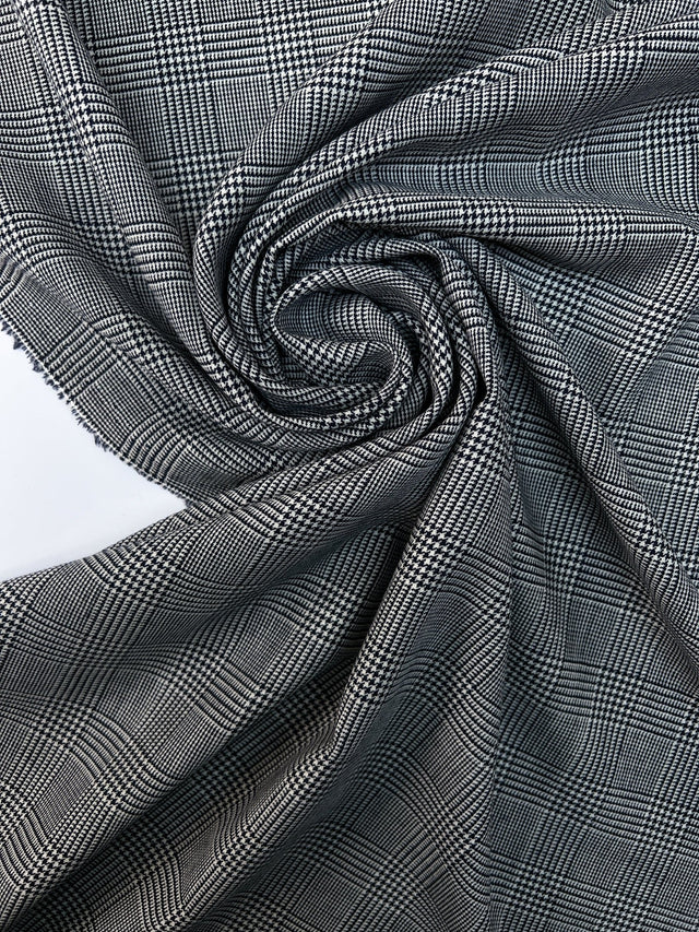 Wool Houndstooth Checked Fabric