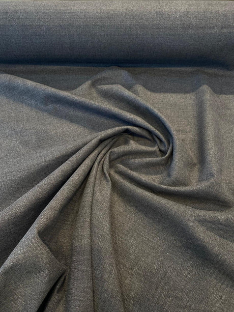 Penelope Chenille Fabric - Charcoal Gray, 55" Width, Railroaded (1 Yard)