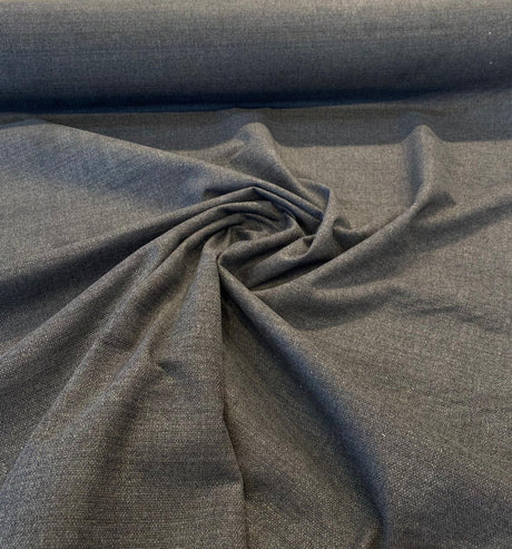 Penelope Chenille Fabric - Charcoal Gray, 55" Width, Railroaded (1 Yard)
