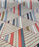 Waverly Flagship American Contemporary Embroidered Fabric - American Flag Inspired Contemporary Geometric, 55" Width (1 Yard)