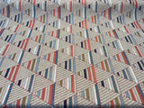 Waverly Flagship American Contemporary Embroidered Fabric - American Flag Inspired Contemporary Geometric, 55" Width (1 Yard)