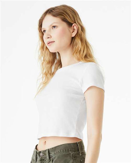 BELLA + CANVASÂ Women's Micro Rib Short Sleeve Baby Tee - XS