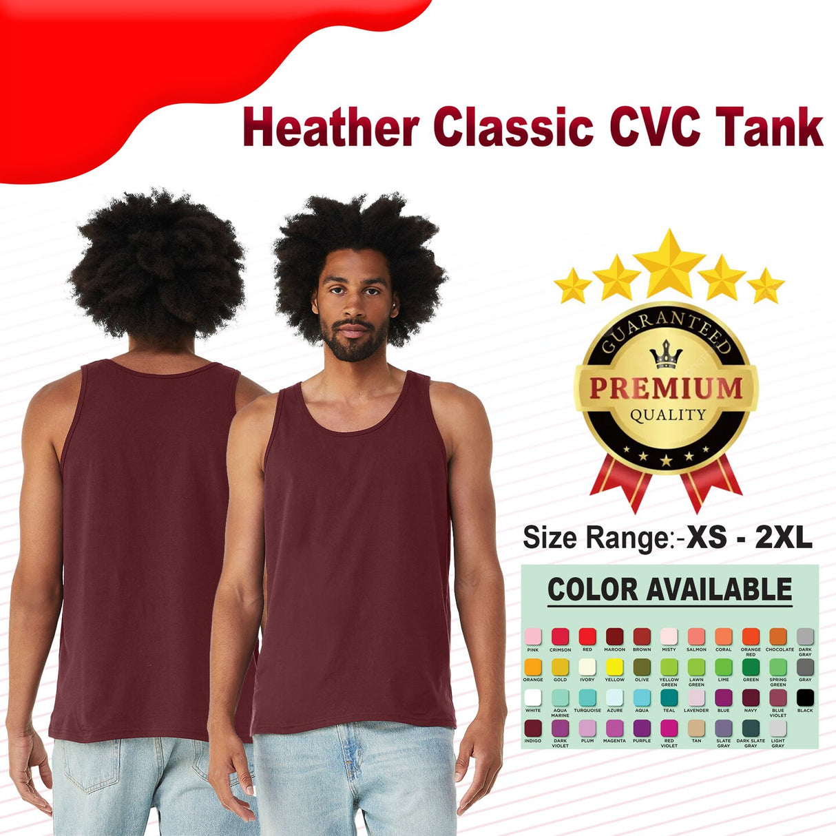 Bella Canvas® Heather Classic CVC Tank