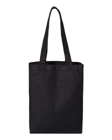 Q-Tees 12L Gusseted Heavy Cotton Canvas Shopping Bag