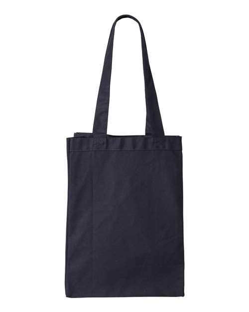 Q-Tees 12L Gusseted Heavy Cotton Canvas Shopping Bag