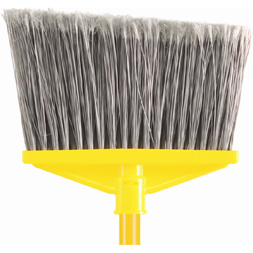 Rubbermaid Broom 55" Long, Vinyl-Coated Metal Handle, Flagged Polypropylene Fill