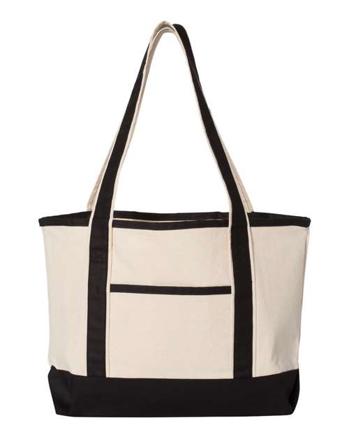 Q-Tees 20L small deluxe canvas tote bag for convenient daily use