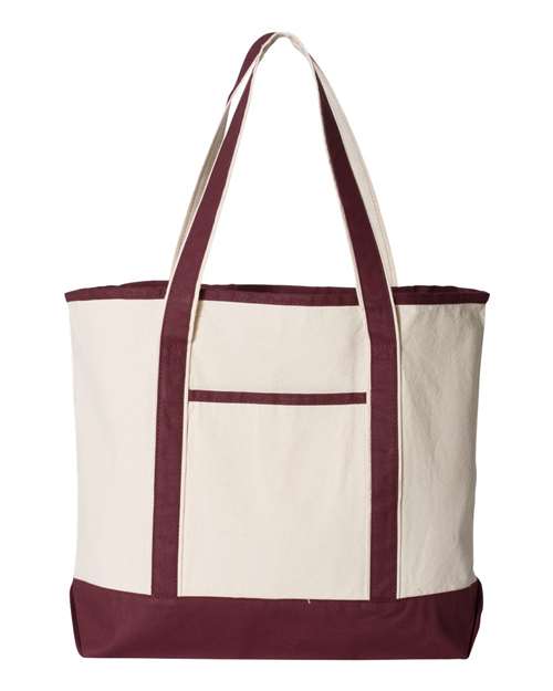 Q-Tees 34.6L Large Canvas Deluxe Tote